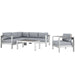 Shore 5 Piece Outdoor Aluminum Sectional Sofa Set by Modway - angle view
