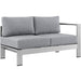 Shore 5 Piece Outdoor Aluminum Sectional Sofa Set by Modway - detail close-up
