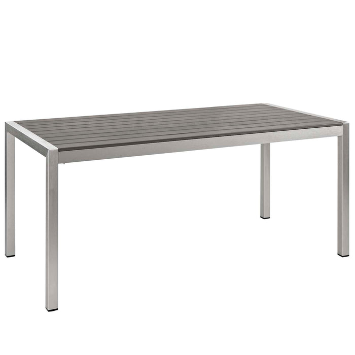 Modway Shore 9 Piece Outdoor Patio Aluminum Dining Set in Black - Detail View