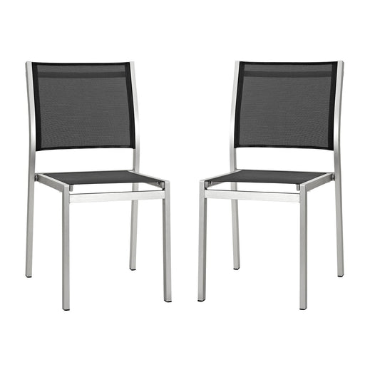 Shore Side Chair Outdoor Patio Aluminum Set of 2 - alternate angle view