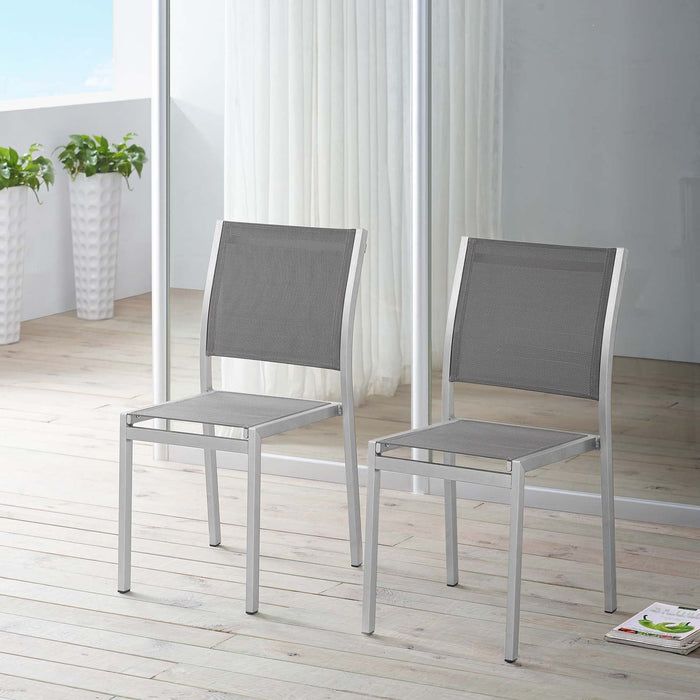 Shore Side Chair Outdoor Patio Aluminum Set of 2 - view 5