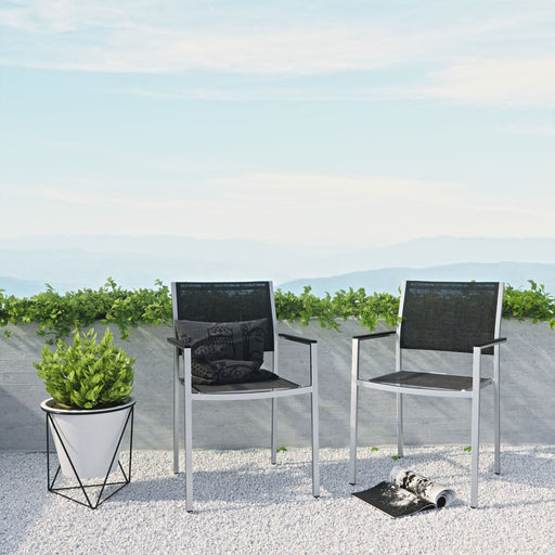 Shore Dining Chair Outdoor Patio Aluminum Set of 2 - Modway \outdoor\dining chairs