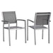 Shore Dining Chair Outdoor Patio Aluminum Set of 2 - view 6