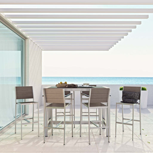 Shore 7 Piece Outdoor Patio Aluminum Dining Set - Modway \outdoor\dining sets
