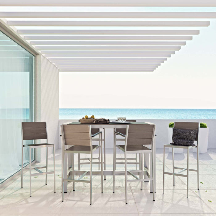 Shore 7 Piece Outdoor Patio Aluminum Dining Set - Modway \outdoor\dining sets