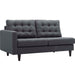 Empress Left-Facing Upholstered Fabric Loveseat - view 7