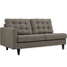 Empress Left-Facing Upholstered Fabric Loveseat - view 10