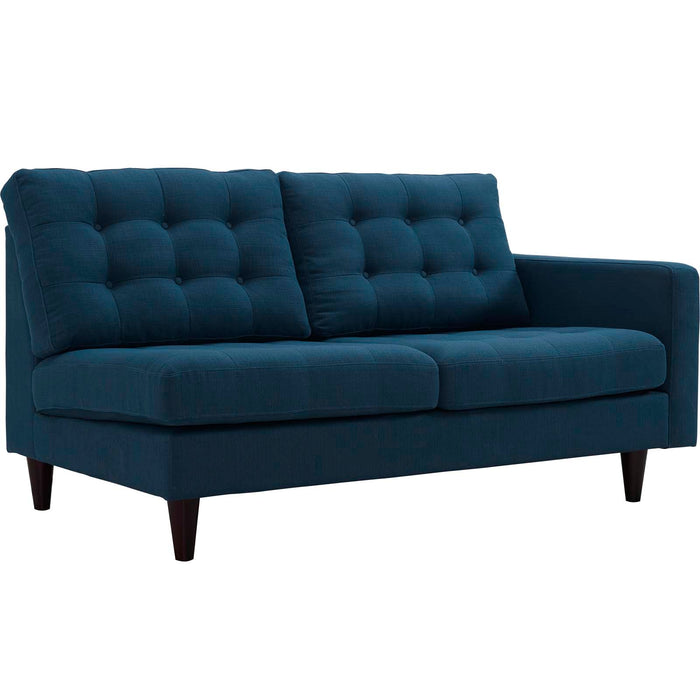 Empress Right-Facing Upholstered Fabric Loveseat - Modway \living\sectionals