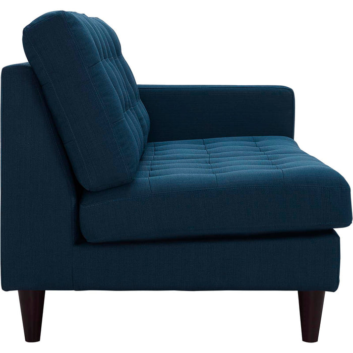 Empress Right-Facing Upholstered Fabric Loveseat - alternate angle view