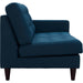 Empress Right-Facing Upholstered Fabric Loveseat - alternate angle view