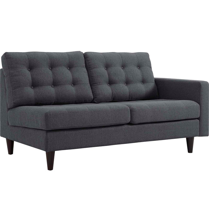 Empress Right-Facing Upholstered Fabric Loveseat - view 19