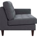 Empress Right-Facing Upholstered Fabric Loveseat - view 20