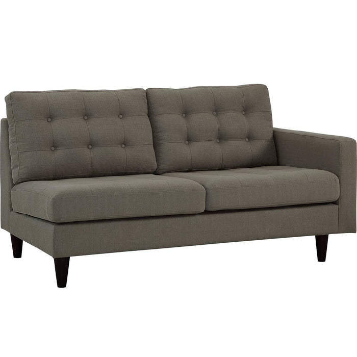 Empress Right-Facing Upholstered Fabric Loveseat - view 7