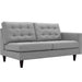 Empress Right-Facing Upholstered Fabric Loveseat - view 10