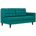 Empress Right-Facing Upholstered Fabric Loveseat - view 16