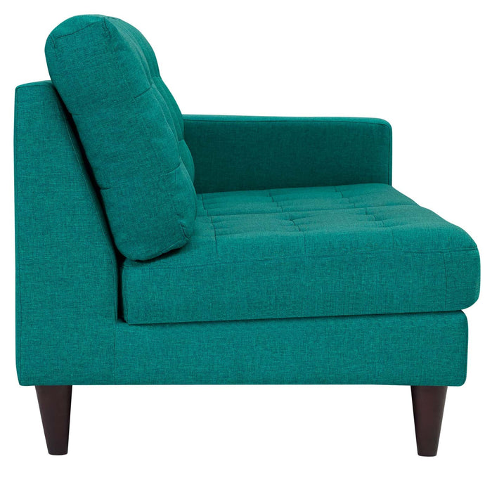 Empress Right-Facing Upholstered Fabric Loveseat - view 17