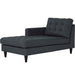 Empress Left-Arm Upholstered Fabric Chaise - view 7