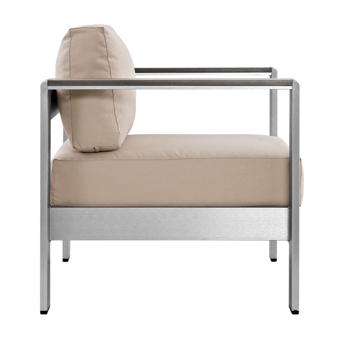 Modway Shore 3 Piece Outdoor Patio Aluminum Set - Close-Up