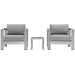 Modway Shore 3 Piece Outdoor Patio Aluminum Set - View 16