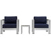 Modway Shore 3 Piece Outdoor Patio Aluminum Set - View 17