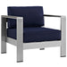 Modway Shore 3 Piece Outdoor Patio Aluminum Set - View 12