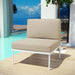 Harmony Armless Outdoor Patio Aluminum Chair - Modway \outdoor\sofas & sectionals