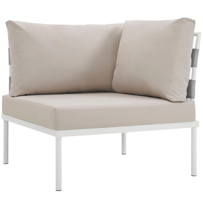 Harmony Outdoor Patio Aluminum Corner Sofa - alternate angle view