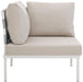 Harmony Outdoor Patio Aluminum Corner Sofa - view 5