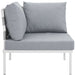 Harmony Outdoor Patio Aluminum Corner Sofa - view 8