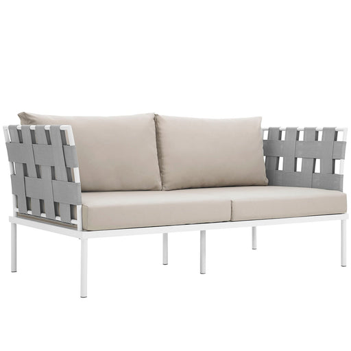 Harmony Outdoor Patio Aluminum Loveseat - alternate angle view