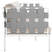 Harmony Outdoor Patio Aluminum Loveseat - detail close-up