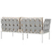 Harmony Outdoor Patio Aluminum Loveseat - in lifestyle setting