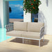 Harmony Outdoor Patio Aluminum Loveseat - Modway \outdoor\sofas & sectionals