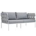 Harmony Outdoor Patio Aluminum Loveseat - view 7