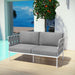 Harmony Outdoor Patio Aluminum Loveseat - view 6