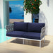 Harmony Outdoor Patio Aluminum Loveseat - view 11
