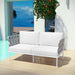 Harmony Outdoor Patio Aluminum Loveseat - view 16
