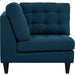 Empress Upholstered Fabric Corner Sofa - alternate angle view