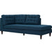 Empress Upholstered Fabric Right Facing Bumper - Modway \living\sectionals