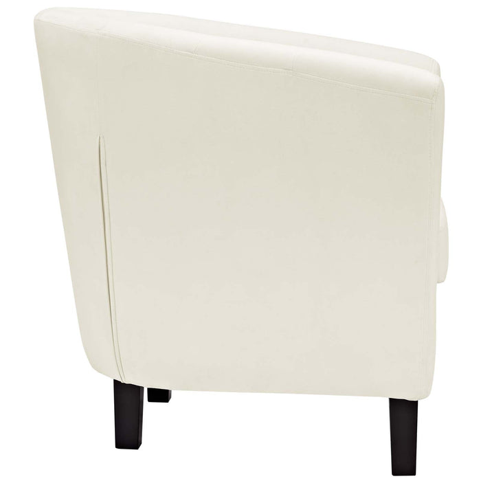 Prospect Performance Velvet Living Room Accent Armchair - Chic Barrel Back Design & Comfort