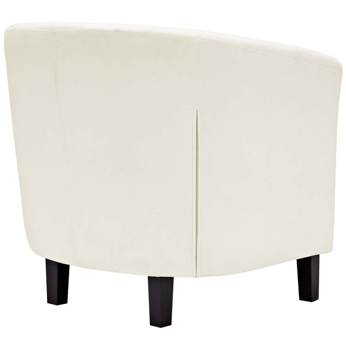 Prospect Performance Velvet Living Room Accent Armchair - Chic Barrel Back Design & Comfort