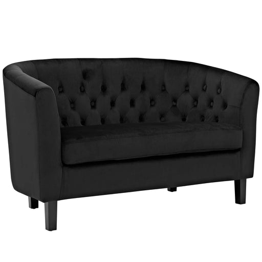 Prospect Performance Velvet Loveseat Black EEI-2615-BLK