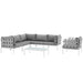 Harmony 7 Piece Outdoor Patio Aluminum Sectional Sofa Set by Modway - top view