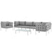 Harmony 7 Piece Outdoor Patio Aluminum Sectional Sofa Set by Modway - interior view