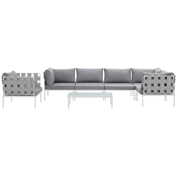 Harmony 7 Piece Outdoor Patio Aluminum Sectional Sofa Set by Modway - control panel detail