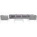 Harmony 7 Piece Outdoor Patio Aluminum Sectional Sofa Set by Modway - control panel detail