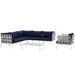 Harmony 7 Piece Outdoor Patio Aluminum Sectional Sofa Set by Modway - view 18