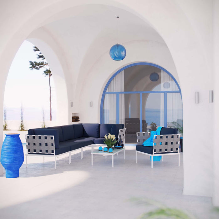 Harmony 7 Piece Outdoor Patio Aluminum Sectional Sofa Set by Modway - view 17