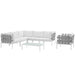 Harmony 7 Piece Outdoor Patio Aluminum Sectional Sofa Set by Modway - view 26