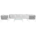Harmony 7 Piece Outdoor Patio Aluminum Sectional Sofa Set outdoor patio furniture set seating detail
